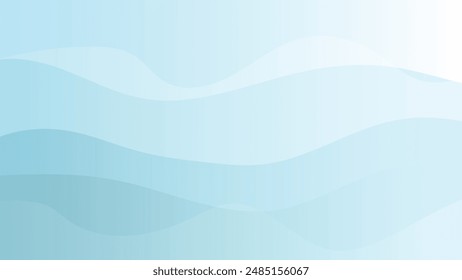 Light blue wave abstract background with elegant sea waves design. Vector illustration