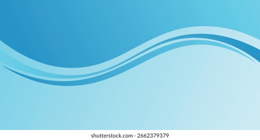 Light blue wave abstract backround. Vector illustration