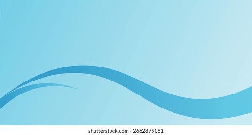 Fundo abstrato da onda azul clara. Ilustração vetorial
