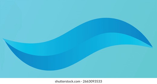 Light blue wave abstract backround. Vector illustration