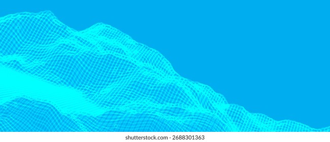 Fondo abstracto de la onda azul claro. Ilustración vectorial