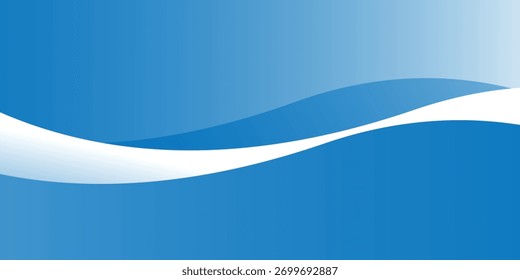 Fundo abstrato da onda azul clara. Ilustração vetorial
