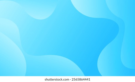 Light blue wave background vector, fluid gradient shapes composition. Abstract dynamic wallpaper suitable for templates, sales banners, ads, events, websites, and pages