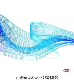 light blue wave on white background vector