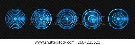 Light blue wave transmission. Abstract digital illustration of electromagnetic waves,high-tech, audio, or wireless network concepts.