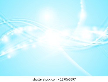 Light blue waves background. Vector design eps 10