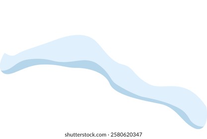 Light blue wavy shapes create an abstract background, flowing gracefully across a bright white backdrop, offering a versatile design element for various creative projects