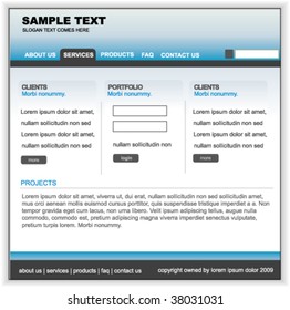 Light blue website template
