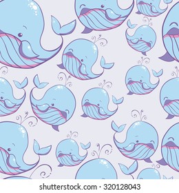 light blue whale pattern
