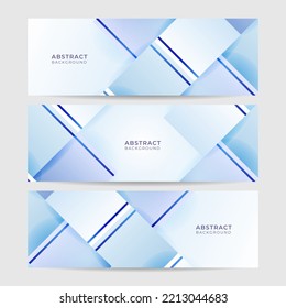 Light blue white abstract modern banner background design. Vector graphic pattern template illustration.