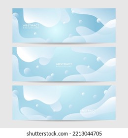 Diseño de fondo de banner moderno abstracto azul claro. Ilustración de patrón gráfico vectorial.