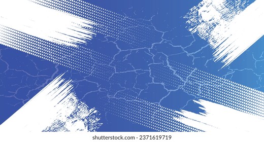 light blue white brush set arts background wave vector illustration texture abstract