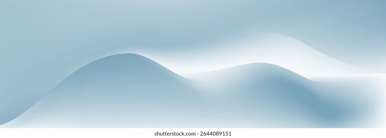 Diseño de cartel de encabezado de Anuncio de textura granulada de ondas abstractas de fondo elegante blanco claro. Vector