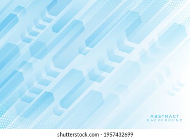 Light blue white geometric abstract background. Creative Design Templates. Light blue arrows concept, Good for banners, posters, brochure. Vector illustration