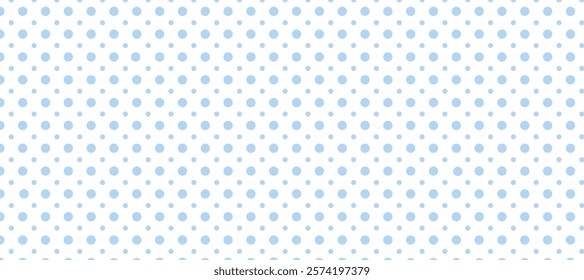 Light blue and white polka dots pattern background