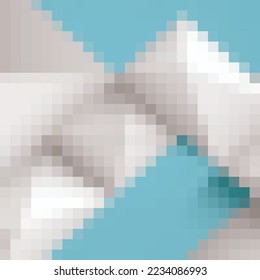 Hellblaue und weiße Vorlage für die Präsentation. Design-Element. Pixel.