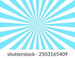 light blue and white sunburst background vector design. comic background with retro rays.sunburst pattern background.