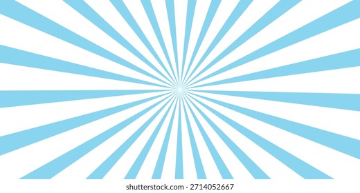 azul claro e branco projeto de vetor de fundo sunburst. fundo cômico com raios retro.sunburst fundo padrão.