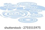 Light blue and white water ripples with concentric circles and abstract shapes for a calm background design