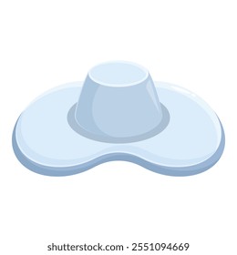 Light blue wide brimmed summer hat offering protection from the sun while relaxing on the beach