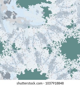 Light blue winter camouflage with white and grey figures. A seamless pattern is usable to print on any surface, on a fabric as camo or as backdrop for a site