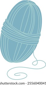 Light blue yarn ball featuring a twirled end, perfect for knitting and crochet projects, crafting cozy handmade items that add warmth and comfort to winter fashion and accessories