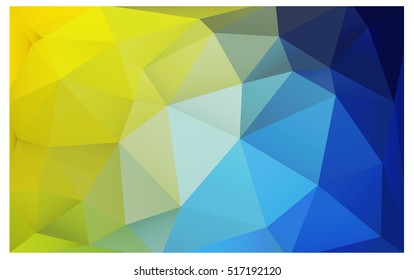 Light Blue Yellow abstract textured polygonal background. Vector blurry triangle design. Pattern can be used for background.