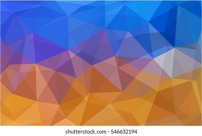 Light Blue Yellow abstract textured polygonal background. Vector blurry triangle design. Pattern can be used for background.