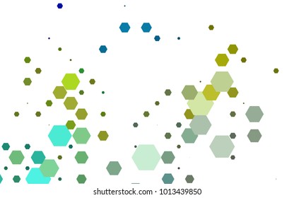 Light Blue, Yellow and green vector abstract textured polygonal background. Brand-new blurry hexagonal design. Pattern can be used for background.
