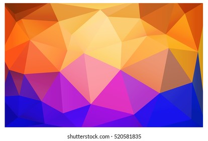 Light Blue Yellow Low poly crystal background. Polygon design pattern. Low poly vector illustration, low polygon background.