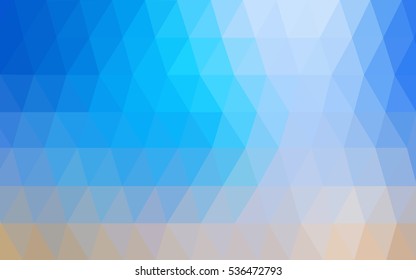 Light Blue Yellow polygonal illustration, which consist of triangles. Triangular design for your business. Creative geometric background in Origami style with gradient