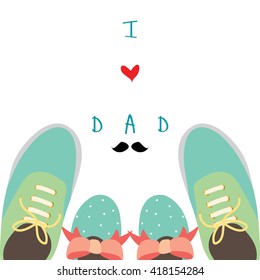 Light blue yellow red collection for banners, Flyers, Placards with shoe and heart