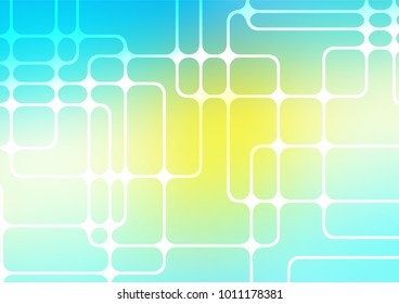 Light Blue, Yellow vector abstract doodle template. Glitter abstract illustration with doodles and Zen tangles. The elegant pattern can be used as a part of a brand book.