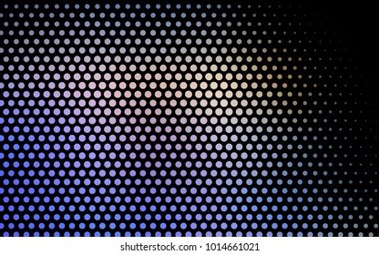 Light Blue, Yellow vector abstract pattern with circles. Geometry template for your business design. Background with colored spheres.