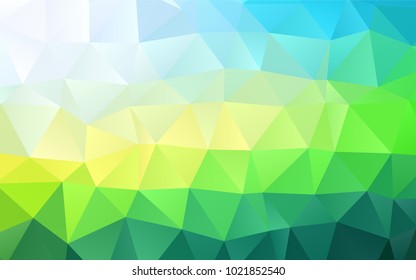 Light Blue, Yellow vector abstract polygonal pattern. An elegant bright illustration with gradient. Brand-new design for your business.
