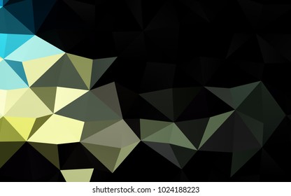 Light Blue, Yellow vector abstract polygonal background. Creative illustration in halftone style with gradient. Brand-new design for your business.