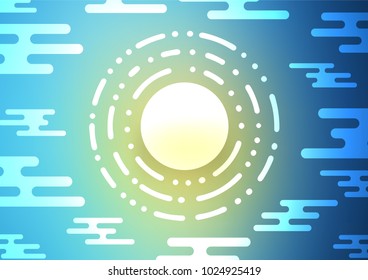 Light Blue, Yellow vector abstract doodle pattern. Sketchy hand drawn doodles on blurred background. The elegant pattern can be used as a part of a brand book.