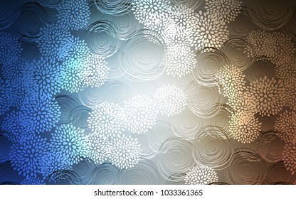 Light Blue, Yellow vector abstract doodle wallpaper. Decorative shining illustration with doodles on abstract template. Hand painted design for web, wrapping, wallpaper.