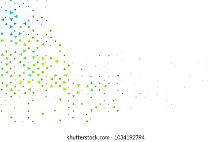 Light Blue, Yellow vector abstract colorful background, which consist of triangles. Pattern with colored triangles on white background.