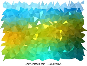 Light Blue, Yellow vector abstract polygonal background. Creative geometric illustration in Origami style with gradient. The completely new template can be used for your brand book.