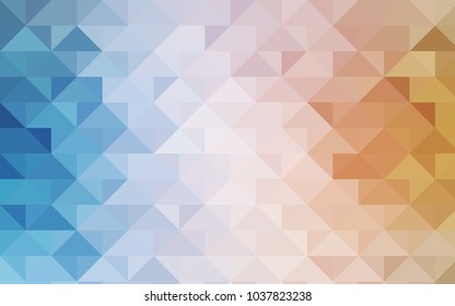 Light Blue, Yellow vector abstract polygonal pattern. Shining illustration, which consist of triangles. Brand-new style for your business design.