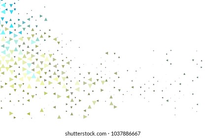 Light Blue, Yellow vector abstract colorful background, which consist of triangles. Pattern with colored triangles on white background.
