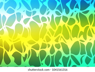 Light Blue, Yellow vector abstract doodle template. A vague abstract illustration with doodles in Indian style. The completely new template can be used for your brand book.