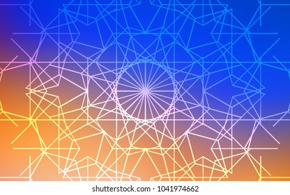 Light Blue, Yellow vector abstract doodle background. Decorative shining childish illustration with doodles on abstract template. The textured pattern can be used for website.