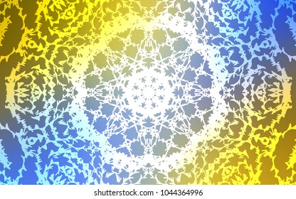 Light Blue, Yellow vector abstract doodle pattern. A completely new color illustration in doodle style drawn by child. A completely new design for your business.