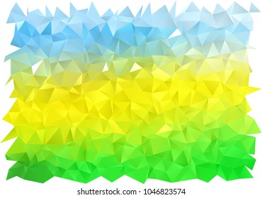 Light Blue, Yellow vector abstract polygonal template. Brand-new colored illustration in blurry style with gradient. The completely new template can be used for your brand book.