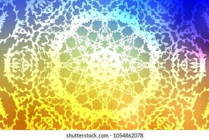 Light Blue, Yellow vector abstract doodle template. A completely new color illustration in doodle style drawn by child. The elegant pattern can be used as a part of a brand book.