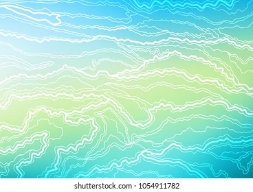 Light Blue, Yellow vector abstract doodle background. Creative illustration in blurred style with doodles and Zen tangles. A completely new template for your business design.