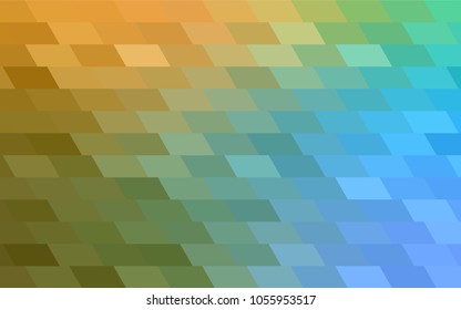 Light Blue, Yellow vector abstract textured polygonal background. Blurry rectangular design. The pattern with repeating rectangles can be used for background.