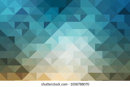 Light Blue, Yellow vector abstract polygonal template. A vague abstract illustration with gradient. A new texture for your design.